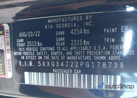 2023 Kia K5 Ex from USA, damaged, VIN 5XXG34J22PG178739